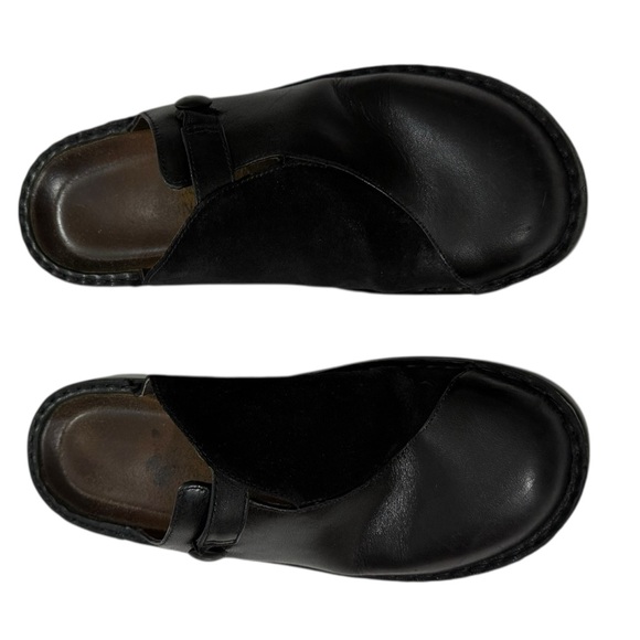 Naot Black Leather Suede Mule Clogs EU37 Comfort Slip On Shoes - Picture 5 of 12